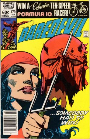 Daredevil 179 (Newsstand) published by Marvel with cover art by Frank Miller