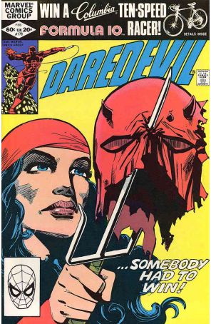Daredevil 179 published by Marvel with cover art by Frank Miller