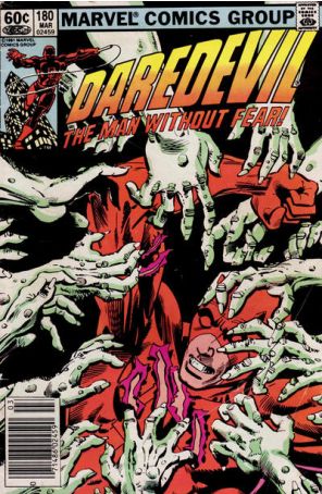 Daredevil 180 (Newsstand) published by Marvel with cover art by Frank Miller