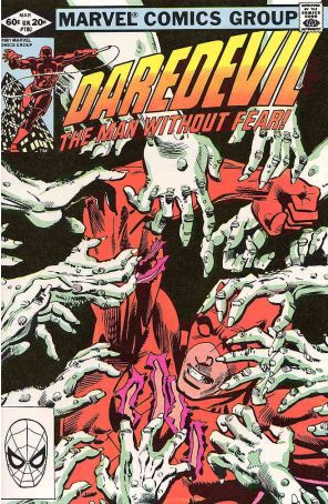 Daredevil 180 published by Marvel with cover art by Frank Miller