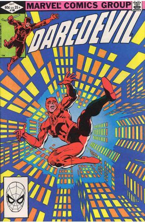 Daredevil 186 published by Marvel with cover art by Frank Miller
