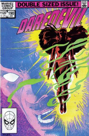 Daredevil 190 published by Marvel with cover art by Frank Miller