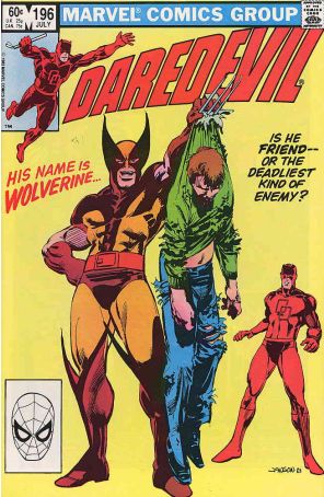 Daredevil 196 published by Marvel with cover art by Klaus Janson