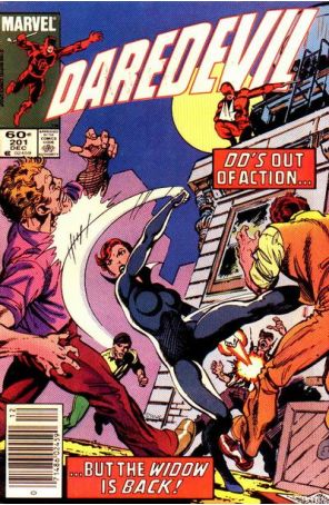 Daredevil 201 (Newsstand) published by Marvel with cover art by John Byrne
