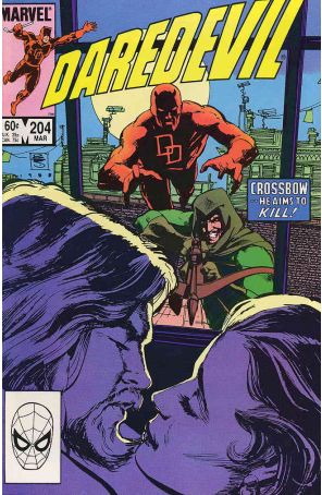 Daredevil 204 published by Marvel with cover art by Bill Sienkiewicz