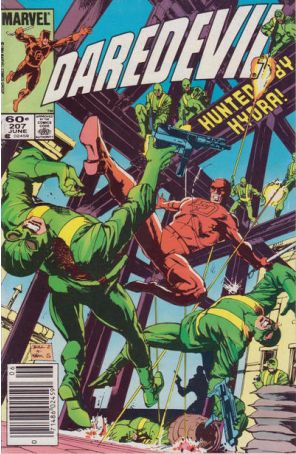 Daredevil 207 (Newsstand) published by Marvel with cover art by William Johnson