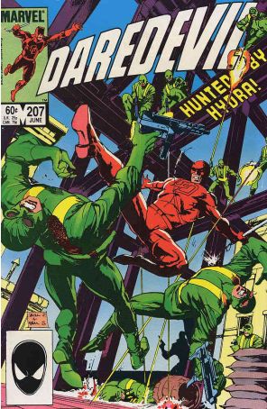 Daredevil 207 published by Marvel with cover art by William Johnson