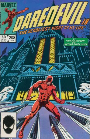 Daredevil 208 published by Marvel with cover art by David Mazzucchelli