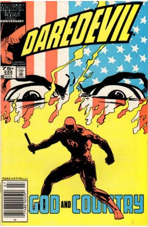 Daredevil 232 (Newsstand) published by Marvel with cover art by David Mazzucchelli