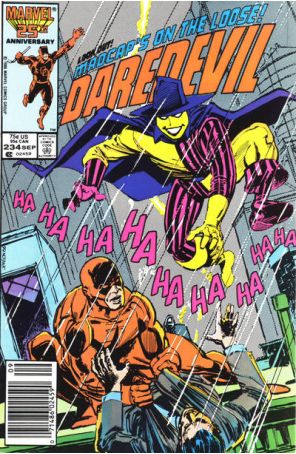 Daredevil 234 (Newsstand) published by Marvel with cover art by Klaus Janson