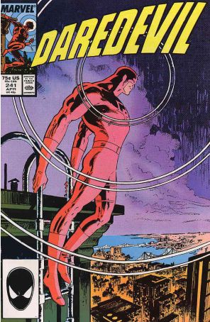 Daredevil 241 published by Marvel with cover art by Mike Zeck