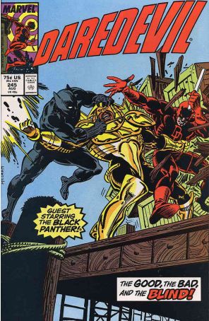 Daredevil 245 published by Marvel with cover art by Al Milgrom