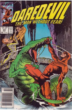 Daredevil 247 (Newsstand) published by Marvel with cover art by Charles Vess