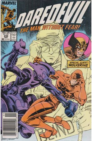 Daredevil 248 (Newsstand) published by Marvel with cover art by Rick Leonardi