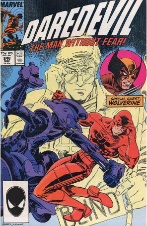 Daredevil 248 published by Marvel with cover art by Rick Leonardi