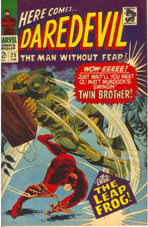Daredevil 25 published by Marvel with cover art by Gene Colan