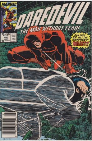Daredevil 250 (Newsstand) published by Marvel with cover art by John Romita Jr.