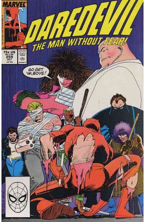Daredevil 259 published by Marvel with cover art by John Romita Jr.