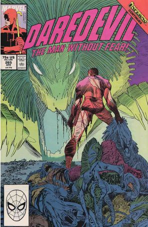 Daredevil 265 published by Marvel with cover art by John Romita Jr.
