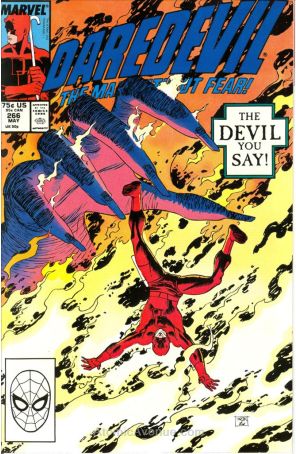 Daredevil 266 published by Marvel with cover art by John Romita Jr.