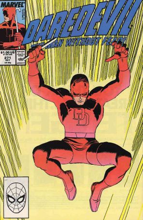 Daredevil 271 published by Marvel with cover art by John Romita Jr.