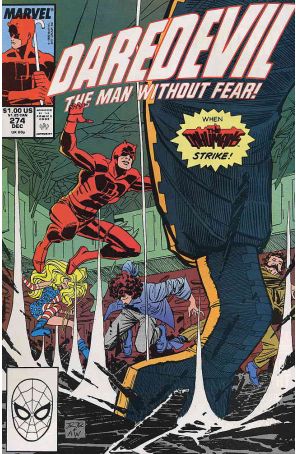 Daredevil 274 published by Marvel with cover art by John Romita Jr.