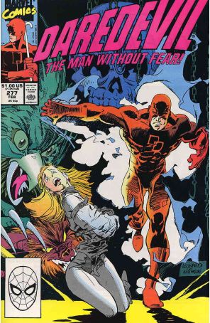 Daredevil 277 published by Marvel with cover art by Rick Leonardi
