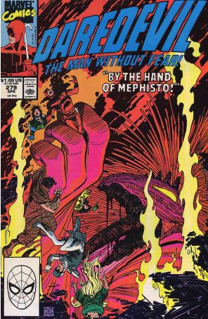 Daredevil 279 published by Marvel with cover art by John Romita Jr.