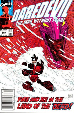 Daredevil 280 (Newsstand) published by Marvel with cover art by John Romita Jr.