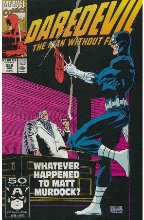 Daredevil 288 published by Marvel with cover art by Lee Weeks