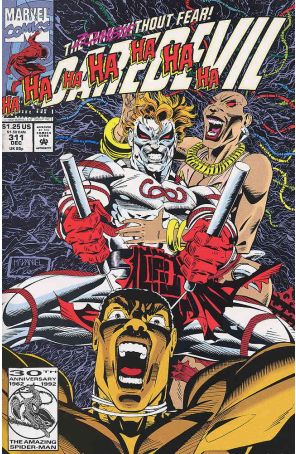 Daredevil 311 published by Marvel with cover art by Scott McDaniel