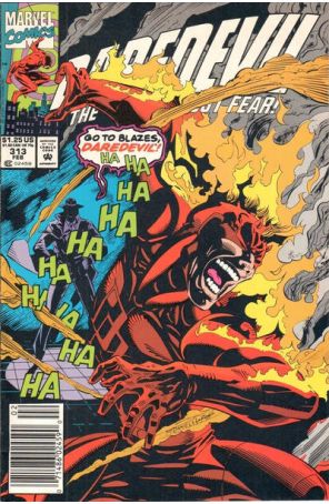 Daredevil 313 (Newsstand) published by Marvel with cover art by Scott McDaniel
