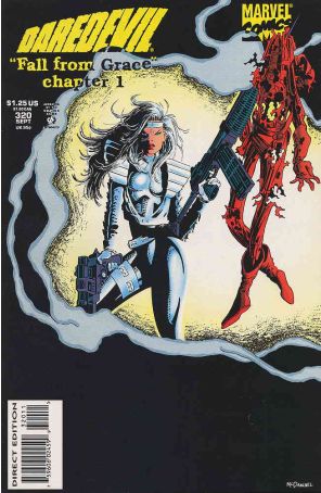 Daredevil 320 published by Marvel with cover art by Scott McDaniel
