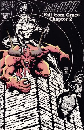 Daredevil 321 (Newsstand) published by Marvel with cover art by Scott McDaniel