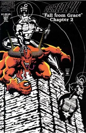 Daredevil 321 published by Marvel with cover art by Scott McDaniel