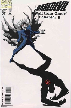 Daredevil 324 published by Marvel with cover art by Scott McDaniel