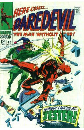 Daredevil 42 published by Marvel with cover art by Gene Colan