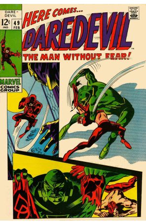 Daredevil 49 published by Marvel with cover art by Gene Colan