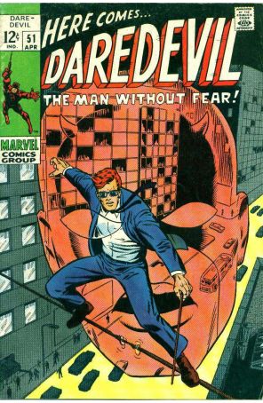Daredevil 51 published by Marvel with cover art by Barry Windsor-Smith
