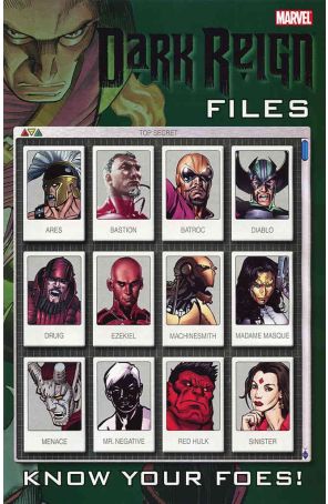Dark Reign Files 1 published by Marvel with cover art by Spring Hoteling