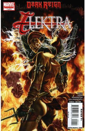 Dark Reign: Elektra 1 published by Marvel with cover art by Lee Bermejo