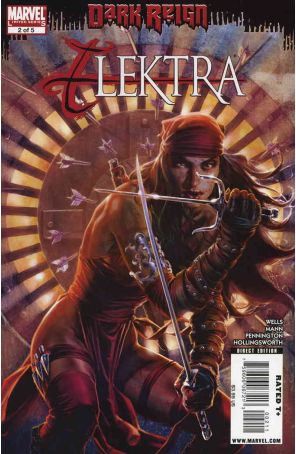 Dark Reign: Elektra 2 published by Marvel with cover art by Lee Bermejo