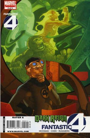 Dark Reign: Fantastic Four 2 published by Marvel with cover art by Pasqual Ferry