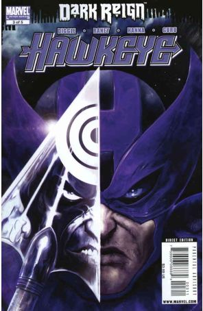Dark Reign: Hawkeye 3 published by Marvel with cover art by Clint Langley