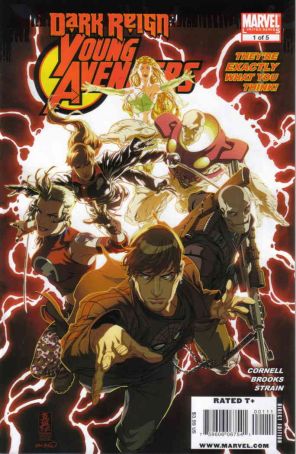 Dark Reign: Young Avengers 1 published by Marvel with cover art by Mark Brooks
