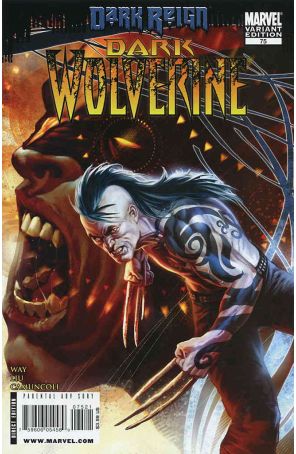 Dark Wolverine 75A published by Marvel with cover art by Marko Djurdjevic