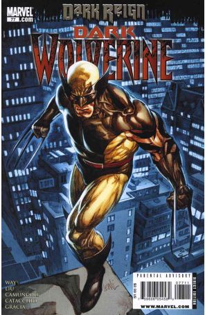 Dark Wolverine 77 published by Marvel with cover art by Leinil Francis Yu