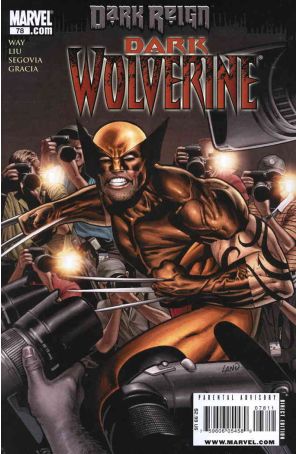 Dark Wolverine 78 published by Marvel with cover art by Greg Land