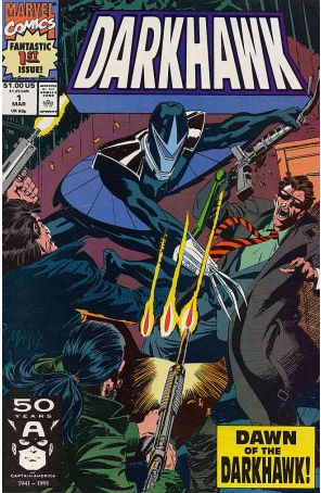Darkhawk 1 published by Marvel with cover art by Mike Manley