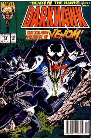 Darkhawk 14 (Newsstand) published by Marvel with cover art by Mike Manley